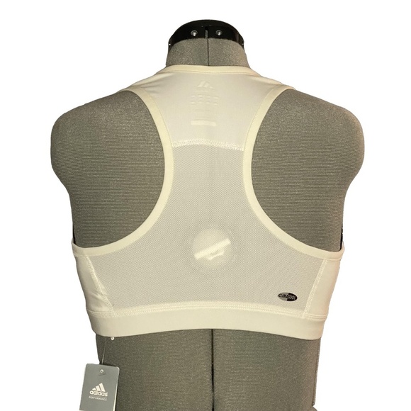 ADIDAS Performance ClimaCool White Sports Bra Athletic Running Yoga Dance XL NWT - Picture 3 of 16